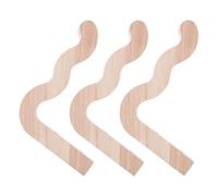 BESPORTBLE 3pezzi Ganci per Piante in Legno Forma di Onda per Appendere Vasi di Fiori Campanelli Eolici o Cesti Appesi per Interni e Spazi Verdi Verticali