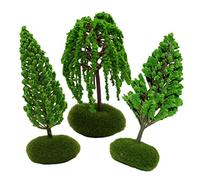 BESPORTBLE 3pezzi Miniature Model Trees for Landscape Scenery Realistic Road Tree Decorations for Architecture Models and Miniature Gardens