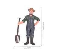 BESPORTBLE 3pezzi Modelli Realistici Lavoratori Agricoli Mini Figure Persone Per Casa Delle Bambole Decorazioni Per Fattoria e Cortile