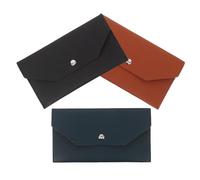 BESPORTBLE 3pezzi Portafoglio Donna in Pelle Slim Busta Portasoldi Portafoglio Compatto Unisex per Carte di Credito e Gestione Budget