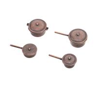 BESPORTBLE 4 Cucina Miniatura Metallo per Accessori Realistici per Giochi Ruolo per Scenari Cucina e Sviluppo delle Competenze Diy