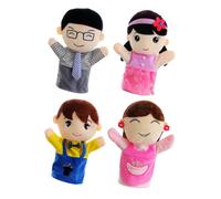 BESPORTBLE 4 Marionette in Panno per Burattini Mano Interattivi per Racconti e Colori Vivaci Educativi per Asilo e Giochi Familiari