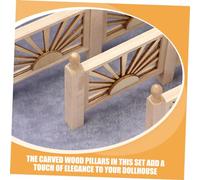 BESPORTBLE 4 Mini Colonne Romane in Legno per Casa delle Accessori per Scale e Arredamento Casa Decorativo da Te per Miniature