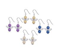 BESPORTBLE 4 Paia Doppia con Angelo Pendenti per Matrimonio Compleanno e Accessori per Ogni Occasione