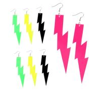 BESPORTBLE 4 Paia Orecchini Di Fulmini Orecchini Luminosi Orecchini Colorati Da Donna Pendenti Pieno Orecchini Per Le Donne Orecchini Da Donna Pendenti Orecchini Appesi Per Le Donne Acrilico