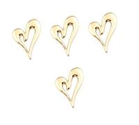 BESPORTBLE 4 Pezzi Amo La Decorazione Del Cornice Bomboniere Matrimonio Pin Del Pulsante a Forma Di Cuore Spilla Per La Moda Femminile Gioielli Per Le Donne Spille a Forma Di Cuore Lega D'oro