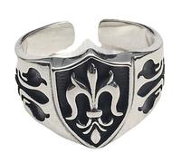 BESPORTBLE 4 Pezzi Anello di ancoraggio Gioielli goth anello punk da uomo gli uomini suonano la moda Anello aperto Gioielli per uomini anelli punk per uomo Acciaio al titanio Argento