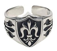 BESPORTBLE 4 Pezzi Anello di ancoraggio Gioielli goth Gioielli per uomini suona gli uomini Gioielli da uomo gli uomini suonano gioielli Anelli da uomo Anello aperto Acciaio al titanio Argento