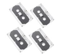 BESPORTBLE 4 pezzi Cassette Audio Vuote Minuti Registrabili con Custodia Trasparente Nastro Audio Vergine per Musica e Messaggi Vocali Design Vintage Resistente per Registrazioni Chiare e