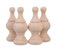 BESPORTBLE 4 Pezzi Colonnina Decorativa in Legno Grezzo per Mobili e