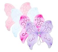 BESPORTBLE 4 Pezzi Da Elfo Per Di Farfalla Accessori Di Fata Per Le Donne Di Fata Adulta Bianche Di Fata Di Fata Oscura Di Fata Per Ala Nero Stoffa