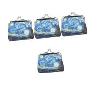 BESPORTBLE 4 Pezzi epilskin portamonete gabs portafogli astuccio portamatite wallet borsa portafoglio per mini piccola custodia per il trucco per la borsa cambia Borsa Metallo