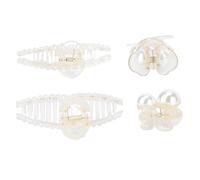 BESPORTBLE 4 Pezzi Fermaglio Per Decorativo Con Bordo In Perla Fermaglio Per Da Sposa Fermagli Per Da Donna Semplici Forcine Per Piccole Perle Fermagli Per