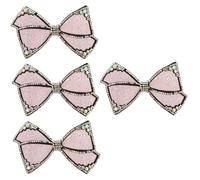 BESPORTBLE 4 Pezzi Fiocco a Forcina Piccolo Reti Nozze Floreale Decorativo Arco Fermagli Per a Farfalla Barrette Che Fa i Primi Passi Carino Rosso Cristallo