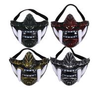 BESPORTBLE 4 Pezzi Maschera Giapponese Hannya in Plastico e Resina per Feste e Spettacoli Teatrali, Resistente e Creativa per Creare Un'atmosfera Misteriosa