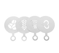 BESPORTBLE 4 Pezzi Modelli Caffè in Acciaio Inox per Cappuccino e | Uso Versatile e Riutilizzabile, Adatti a Riunioni Familiari ed Eventi Commerciali, Finitura Argento