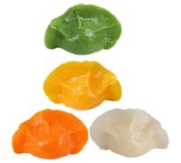 BESPORTBLE 4 pezzi Modelli Gnocchi Finti PVC Colorati Decorazioni Cucina Realistiche e Resistenti Accessori Simulazione Gnocchi per Tavola e Casa