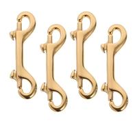 BESPORTBLE 4 Pezzi Moschettone Ovale in Ottone Oro Chiusura a Molla e Gancio Extra Sicuro per Cinghie di Borse e Accessori per Lavorazioni in Pelle
