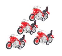 BESPORTBLE 4 pezzi Moto Giocattolo Pull-back in Plastica Sicura Modelli Inerziali Colorati Casual per Veicoli Compatti per Giochi All Aperto ed Educativi Colore Casuale Colore Casuale
