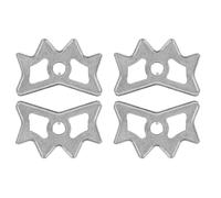 BESPORTBLE 4 Pezzi Poggia Stecca da Bridge in Metallo Argento Compatto | Allineamento della Stecca, Supporto per Colpi Lunghi, per Tavolo da Biliardo, Finitura Argento Elegante