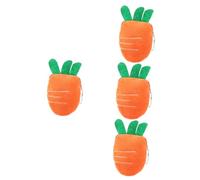 BESPORTBLE 4 Pezzi portamonete carota portamonete piccolo portafogli piccolo Fare signore Borsa per cosmetici cosmetico mini pochette portamonete da donna borsetto delle chiavi tessuto Orange
