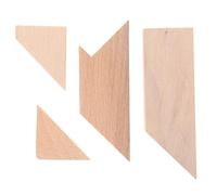 BESPORTBLE 4 Pezzi Puzzle T Shape in Legno di Faggio Rompicapo Intellettuale per Adulti e Gioco Educativo Stem per Sviluppo e Creatività Colore Cachi