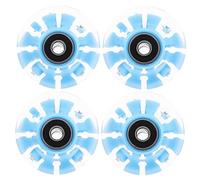 BESPORTBLE 4 Pezzi Ruote Luminous per Pattini a Rotelle Blu Glow in The Dark per Esterni e Interni Accessori Roller Skating per Principianti e Strade Asphalt