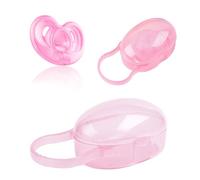 BESPORTBLE 4 pezzi Scatola Porta Ciuccio Portatile in PP Sicuro Contenitore Antipolvere per Ragazzo Ragazza Kit Viaggio per Accessori in Rosa Verde Blu e Trasparente