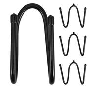 BESPORTBLE 4 pezzi Supporti Porta Mattarello da Parete in Metallo Organizer Versatile per Ganci Cucina Espositore Salvaspazio per Mattarelli di Diverse Dimensioni Montaggio per Esposizione e