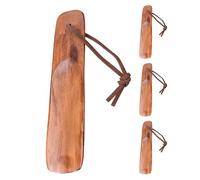 BESPORTBLE 4 pz Calzascarpe Portatile in Legno 15 cm con Laccetto, Aiuto Pratico per Anziani, Donne in Gravidanza e Viaggi