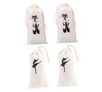 BESPORTBLE 4 Pz Contenitore Per Scarpe Da Ballo Borse Per Scarpe Da Balletto Custodia Per Scarpe a Punta Borsa Per Scarpe Da Ballo Viaggiare Sacco Della Biancheria Coulisse Stoffa