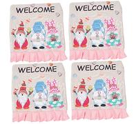 BESPORTBLE 4 Pz Copertura Sedili della Sedia del Festival Simpatiche Fodere per Sedie a Forma di Coniglietto Coprischienale Pasquale Coprisedie per Soggiorno Poliestere Coniglio