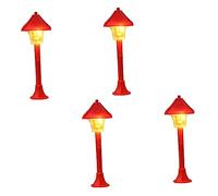 BESPORTBLE 4 Pz Modello Lampione Modelli Di Scena in Miniatura 1: 12 Mini Lampione Lampioni Lampada Postale Del Treno Ferroviario Arredamento a Led Plastica Ornamenti Opzionale