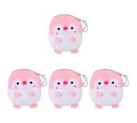 BESPORTBLE 4 Pz Portamonete in Peluche Borsetta Cartone Animato Rana Freddo Carino Portafoglio Frizione Ragazzo Cavezza Piccola Borsa Trasparente Portamonete Per Cotone Pp