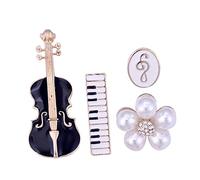 BESPORTBLE 4 Set Spilla Per Violino Per Distintivo Musicale Per Musicisti Accessorio Per Abbigliamento E Speciali 4 Pezzi*4