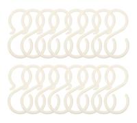 BESPORTBLE 40 Ganci a S in Plastica per Appendere Set da 40 Pezzi Piccoli Ganci a Forma di S Resistenti per Organizzare Elastici e Accessori Chioma in Casa Pratici e Sicuri per Uso