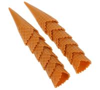 BESPORTBLE 40 Pezzi Mini Coni Gelato in PVC Realistici Modelli Finti per Gioco di Ruolo Decorazioni Estive e Accessori Cucina Giocattolo per Casa delle Bambole