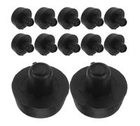 BESPORTBLE 40 Pezzi Tappi per Gambe di Sgabelli in Pvc Nero Stelo da 6mm Antiscivolo Protezioni per Pavimenti in Piastrelle per Mobili da Cucina e Sala da Pranzo