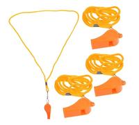 BESPORTBLE 4pezzi Fischietto Di Sopravvivenza Da Calcio Con Cordino Da Appendere Fischietto Di Plastica Adatto Per Aperto Sportive e Altro Leggero e Durevole