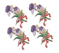 BESPORTBLE 4pezzi Spilla Forma Di Fiore in Lega Di Zinco Di Graziose Spille Per Abbigliamento Borse e Artigianato Fai Da Te
