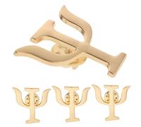 BESPORTBLE 4pezzi Spilla Lettera Greca in Lega Oro Decorativa e Versatile per Professionisti della Psicologia Donna Design Elegante per Ufficio e Scuola