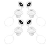 BESPORTBLE 4pezzi Valvola d Aria per Gommone Tappi di Ricambio per Kayak e Paddle Board Adattatori Spirale Anti-Perdita per Gonfiaggio Veloce Protezione da Sabbia e Polvere