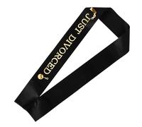 BESPORTBLE 5 Fasce Divorzio Donna in Raso Nero e Oro per Feste Separazione Cintura per Occasioni Speciali Accessori Decorativi Resistenti e Unico