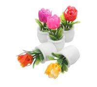 BESPORTBLE 5 Mini Bonsai Artificiali per Casa delle Micro Piante Verdi Realistiche Decorazioni Miniature per Giardino e Accessori Dollhouse