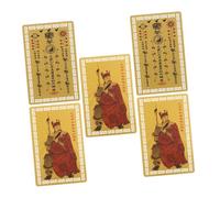 BESPORTBLE 5 Pezzi Ciondoli Cinesi Taisui in Metallo per Protezione e Fortuna Carte Portafortuna Tradizionali Feng Shui Design Classico per Ricchezza e Benedizioni