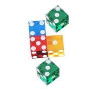 BESPORTBLE 5 pezzi Dadi Acrilici Trasparenti con Punti Angolo Retto Dadi da Gioco Creativi per Feste Bar e Scommesse Materiali Durevoli e Finitura Precisa per Intrattenimento Colore Casuale