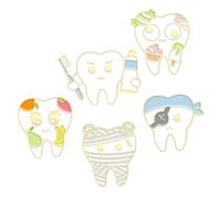 BESPORTBLE 5 Pezzi Decorazioni Per Spille Dei Denti Perni Donna Spille Distintivi Divertenti Spilla Per Spilla a Dente Spilla Da Giacca Distintivi Della Ragazza Spille Femministe Lega