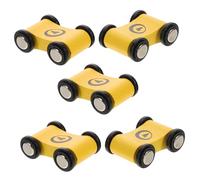 BESPORTBLE 5 pezzi Gioco da Tavolo in Legno con Mini Auto da Corsa Interattivo per Pista Scivolo Veloce Montessori per Sviluppo Cognitivo e Abilità Motorie Giocattolo Educativo per Famiglie