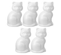 BESPORTBLE 5 Pezzi Modelli in Schiuma per Gatto Vuoti per Artigianato Fai da Te Dipingere e Decorare per attività Familiari Scolastiche o Feste Schiuma Bianca per Adulti