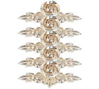 BESPORTBLE 5 Pezzi Pomelli per Mobili Vintage a Forma di Rosa in Lega di Zinco Argento, Facili da Installare e Usare, per Credenza da Cucina e Cassetti di Casa